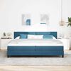 vidaXL Cama Box Spring LED con LED Azul Oscuro 200 x 200 cm Terciopelo