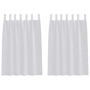 vidaXL Cortina de Voil&eacute; 2 uds. Gris Claro 140 x 140 cm Poli&eacute;ster