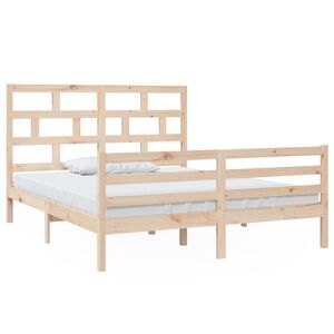 vidaXL Estructura de cama de madera maciza de pino 160x200 cm