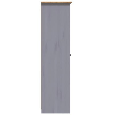 vidaXL Armario 3 puertas madera pino Panamá Range gris 118x50x171,5cm
