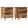 vidaXL Armarios de cama con caj&oacute;n 2 pcs Madera Vieja 40 x 35 x 50 cm