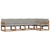 vidaXL Conjunto de sof&aacute;s de exterior 5 pcs Gris Natural y Claro