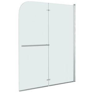 vidaXL Mampara de ducha plegable 2 paneles ESG 120x140 cm