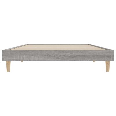 vidaXL Estructura de cama madera de ingeniería gris Sonoma 100x200 cm