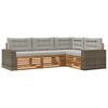 vidaXL Conjunto de sof&aacute;s de exterior 4 pcs Natural y Gris Claro