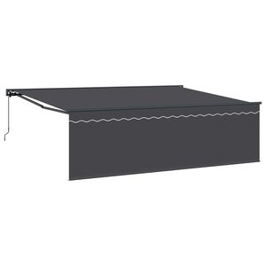 vidaXL Toldo retr&aacute;ctil Antracita 450 x 300 cm Poli&eacute;ster y Aluminio