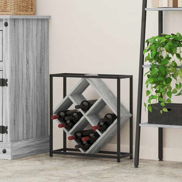vidaXL Estante de Vino Gris Sonoma 51 x 18 x 52,5 cm