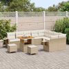vidaXL Conjunto de sof&aacute;s de jard&iacute;n 12 pcs Beige rat&aacute;n sint&eacute;tico