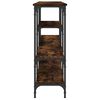 vidaXL Mesa consola madera de ingenier&iacute;a roble ahumado 160x29x80 cm
