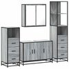 vidaXL Set de muebles de baño 4 pzas madera contrachapada gris sonoma