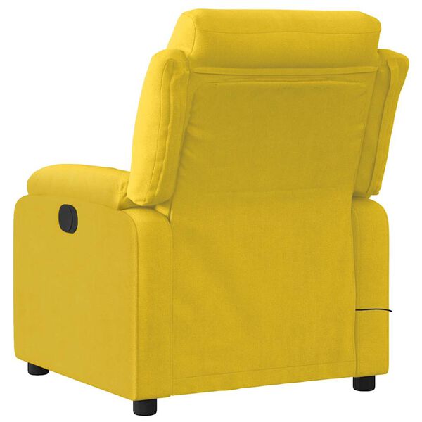 vidaXL Sill&oacute;n de masaje reclinable de terciopelo amarillo