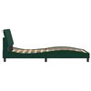 vidaXL Estructura de cama sin colch&oacute;n Hanko terciopelo verde oscuro 100x200 cm