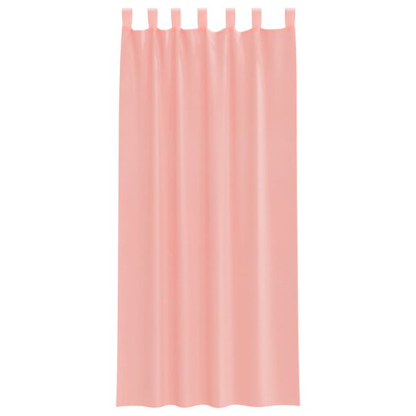 vidaXL Cortinas de gasa con trabillas 2 uds rosa 140x245 cm
