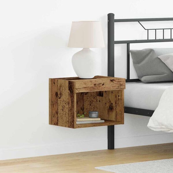 vidaXL Conjunto de mueble de TV con LED Madera vieja 40 x 30 x 30 cm