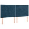 vidaXL Estructura cama sin colch&oacute;n terciopelo azul oscuro 200x200 cm