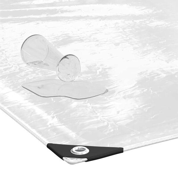 vidaXL Lona transparente con ojales PVC 4x6 m