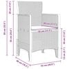 vidaXL Conjunto de Comedor de Jardín 3 pcs Gris Claro Ratan Polt