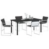 vidaXL Conjunto de Comedor de Jardín 5 pcs Blanco Textileno y acero