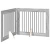 vidaXL Puerta para perros plegable con soportes 2 uds. Sonoma gris