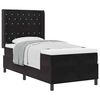vidaXL Cama tipo Box Spring con cabecera Negro 90 x 200 cm Terciopelo
