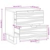 vidaXL Armario de Noche Nogal 40 x 33 x 46 cm Madera maciza de Acacia