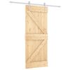 vidaXL Puerta Corredera Natural y Blanco 85 x 210 cm