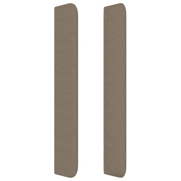 vidaXL Cabecero con orejas de tela gris taupe 183x16x118/128 cm