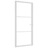 vidaXL Puerta interior vidrio EGS y aluminio blanco 93x201,5 cm
