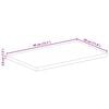 vidaXL Tablero de mesa rectangular madera mango rugosa 40x30x3,8 cm