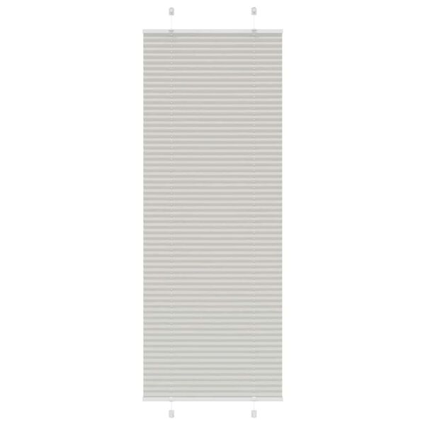 vidaXL Estor Plisado gris claro 80x200 cm Tela Ancho 79,4 cm Poli&eacute;ster