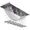 vidaXL L&aacute;mpara de techo con l&aacute;grimas de cristal 8 x G9 29 cm