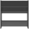 vidaXL Zapateros de pared 2 uds contrachapada gris brillo 60x18x60 cm