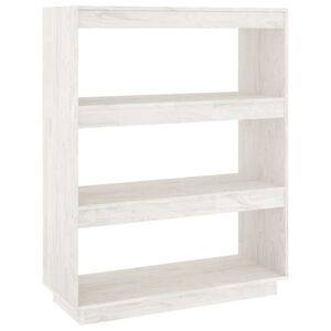 vidaXL Estanter&iacute;a/divisor de espacios madera pino blanco 80x35x103 cm