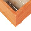 vidaXL Jardinera madera maciza de pino marr&oacute;n cera 80x80x49,5 cm