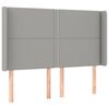 vidaXL Cama box spring colch&oacute;n y luces LED tela gris claro 140x190 cm