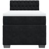 vidaXL Cama box spring con colch&oacute;n terciopelo negro 100x200 cm