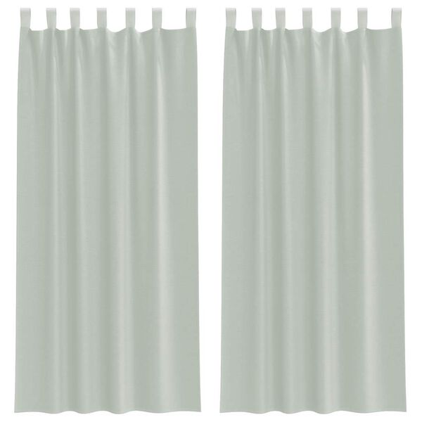 vidaXL Cortinas de gasa con trabillas 2 uds gris claro 140x225 cm