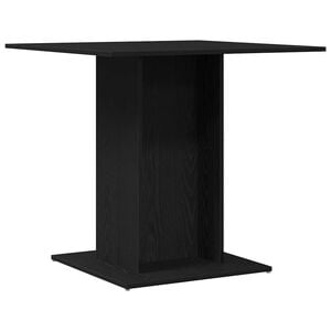 vidaXL Mesa de comedor de roble negro de 80x80x75 cm, fabricada en madera de ingenier&iacute;a