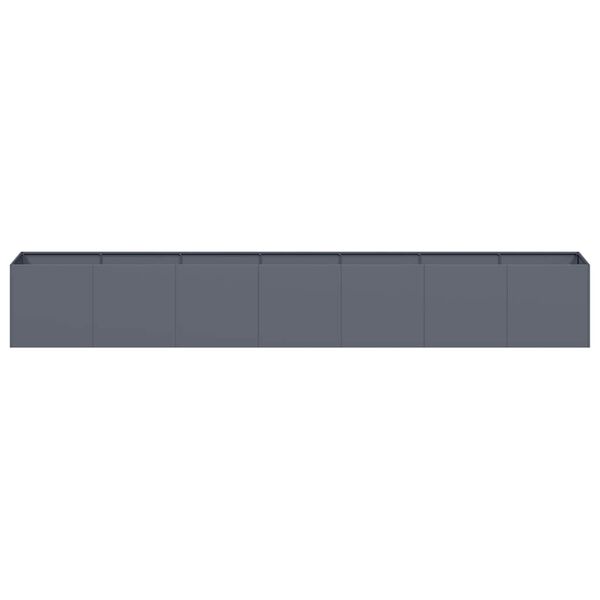 vidaXL Jardinera de acero laminado en fr&iacute;o antracita 280x40x40 cm