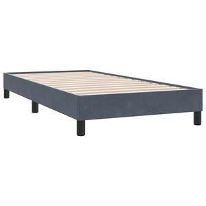 vidaXL Estructura de cama sin colch&oacute;n terciopelo gris oscuro 90x220 cm