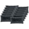 vidaXL Funda de almohada 12 pcs HEERLEN Gris antracita 40 x 80 cm