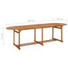 vidaXL Mesa de comedor jardín 280x90x75 cm madera maciza de acacia