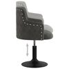 vidaXL Silla de comedor giratoria de terciopelo gris oscuro