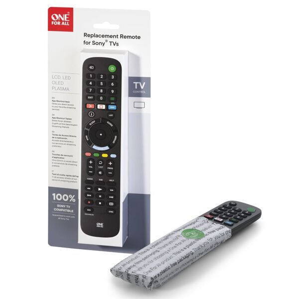 One For All Mando a distancia de TV de reemplazo Sony negro