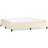 vidaXL Estructura de cama sin colch&oacute;n cuero sint&eacute;tico crema 200x200 cm