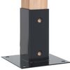 vidaXL Bases para postes cuadradas 4 uds. Antracita 71x71 mm