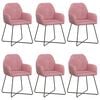 vidaXL Sillas de comedor 6 uds. Terciopelo Rosa 55 x 50 x 84 cm