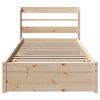 vidaXL Estructura de cama con cabecero madera maciza pino 90x190 cm