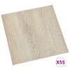 vidaXL Tableros de Suelo 55 pcs Beige 5,11 m&sup2; PVC