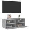 vidaXL Mueble de pared TV madera ingenier&iacute;a gris hormig&oacute;n 80x30x30 cm